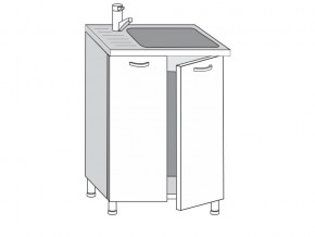 2.60.2мн Шкаф-стол на 600мм под накладную мойку с 2-мя дверцами в Белоярском - beloyarskij.магазин96.com | фото