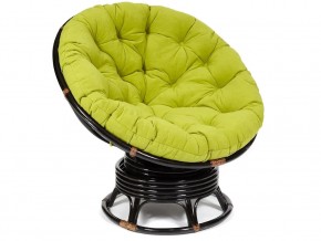 Кресло-качалка Papasan w 23/01 B с подушкой Antique brown, флок Олива в Белоярском - beloyarskij.магазин96.com | фото