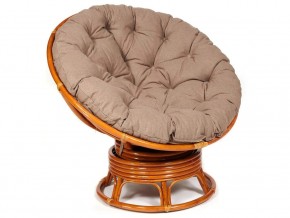 Кресло-качалка Papasan w 23/01 B с подушкой Cognac, экошерсть Коричневый в Белоярском - beloyarskij.магазин96.com | фото