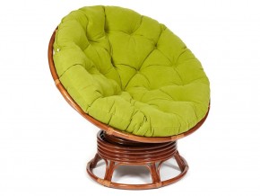 Кресло-качалка Papasan w 23/01 B с подушкой Pecan, флок Олива в Белоярском - beloyarskij.магазин96.com | фото