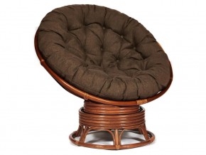 Кресло-качалка Papasan w 23/01 B с подушкой Pecan, ткань Коричневый в Белоярском - beloyarskij.магазин96.com | фото