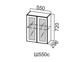 Ш550с/720 Шкаф навесной 550/720 (со стеклом) в Белоярском - beloyarskij.магазин96.com | фото