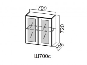 Ш700с/720 Шкаф навесной 700/720 (со стеклом) в Белоярском - beloyarskij.магазин96.com | фото